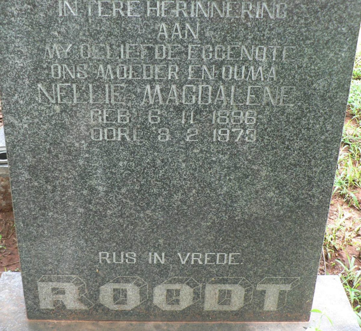 ROODT Nellie Magdalene 1896-1973