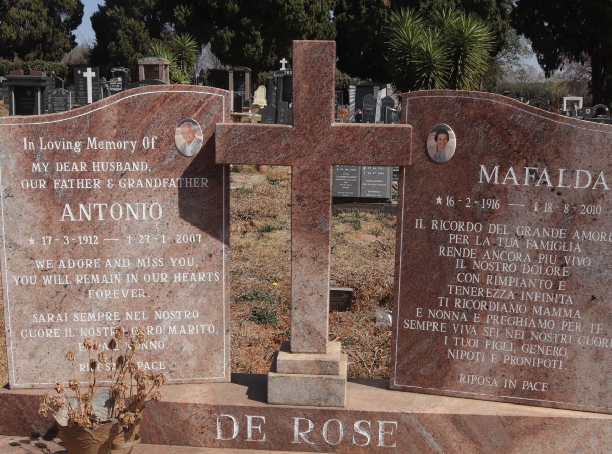 ROSE Antonio, de 1912-2007 &amp; Mafalda 1916-2010