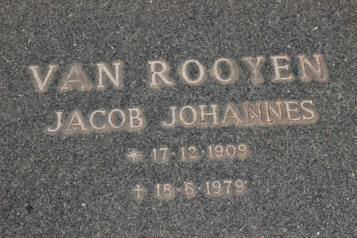 ROOYEN Jacob Johannes, van 1909-1979