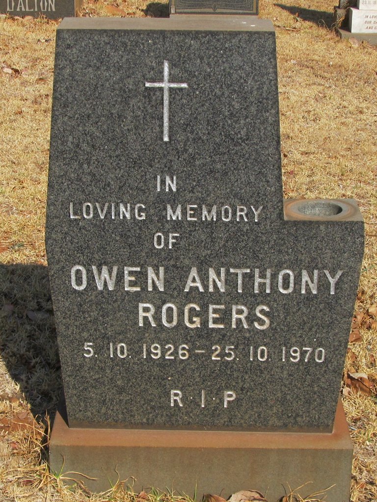 ROGERS Owen Anthony 1926-1970