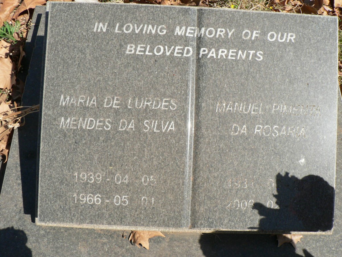 ROSARIA Manuel Pimenta, da 1931-2006 &amp; Maria De Lurdes Mendes Da Silva 1939-1960