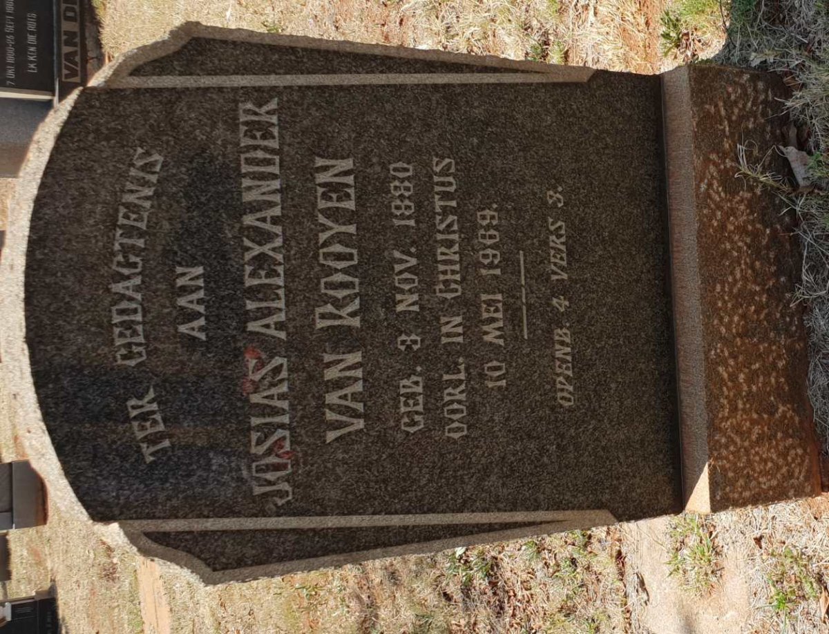 ROOYEN Josias Alexander, van 1880-1969