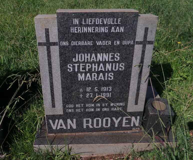 ROOYEN Johannes Stephanus Marais, van 1913-1991