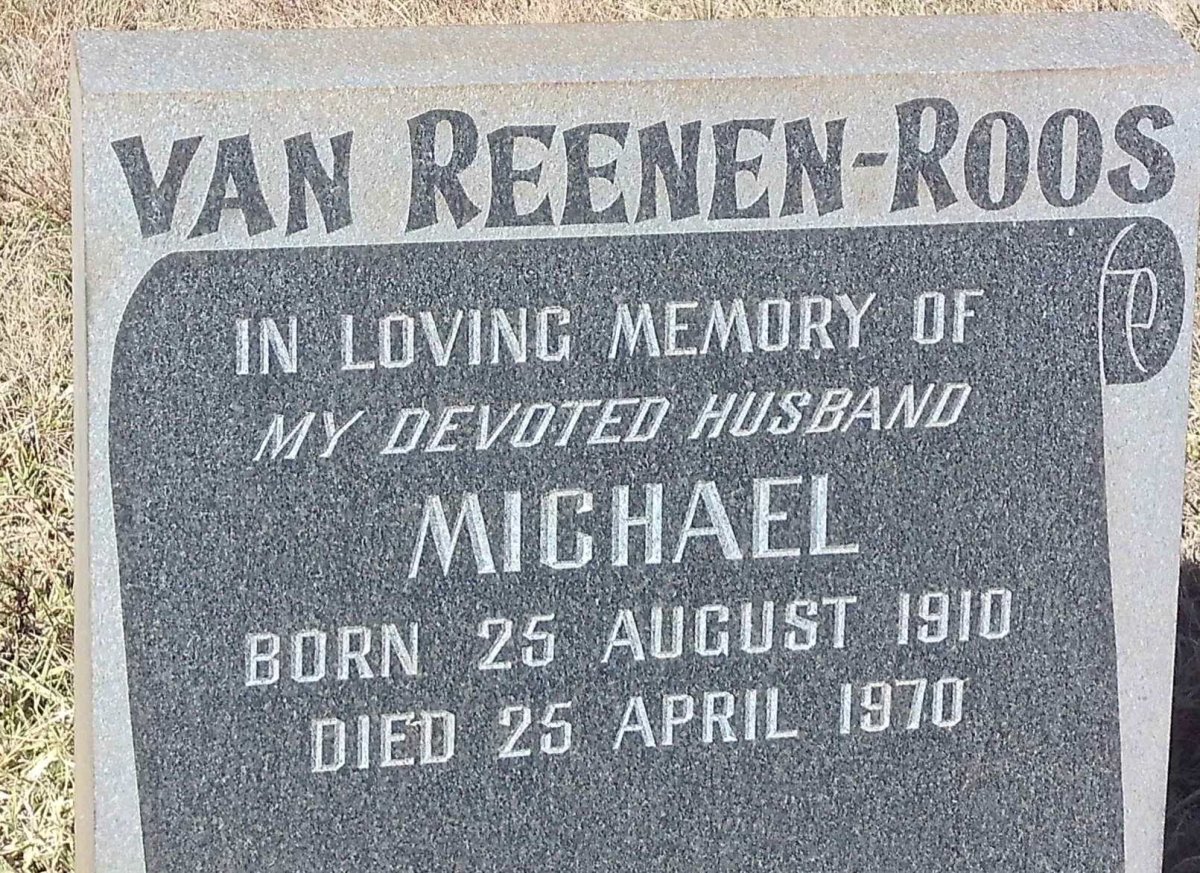 ROOS Michael, van REENEN 1910-1970
