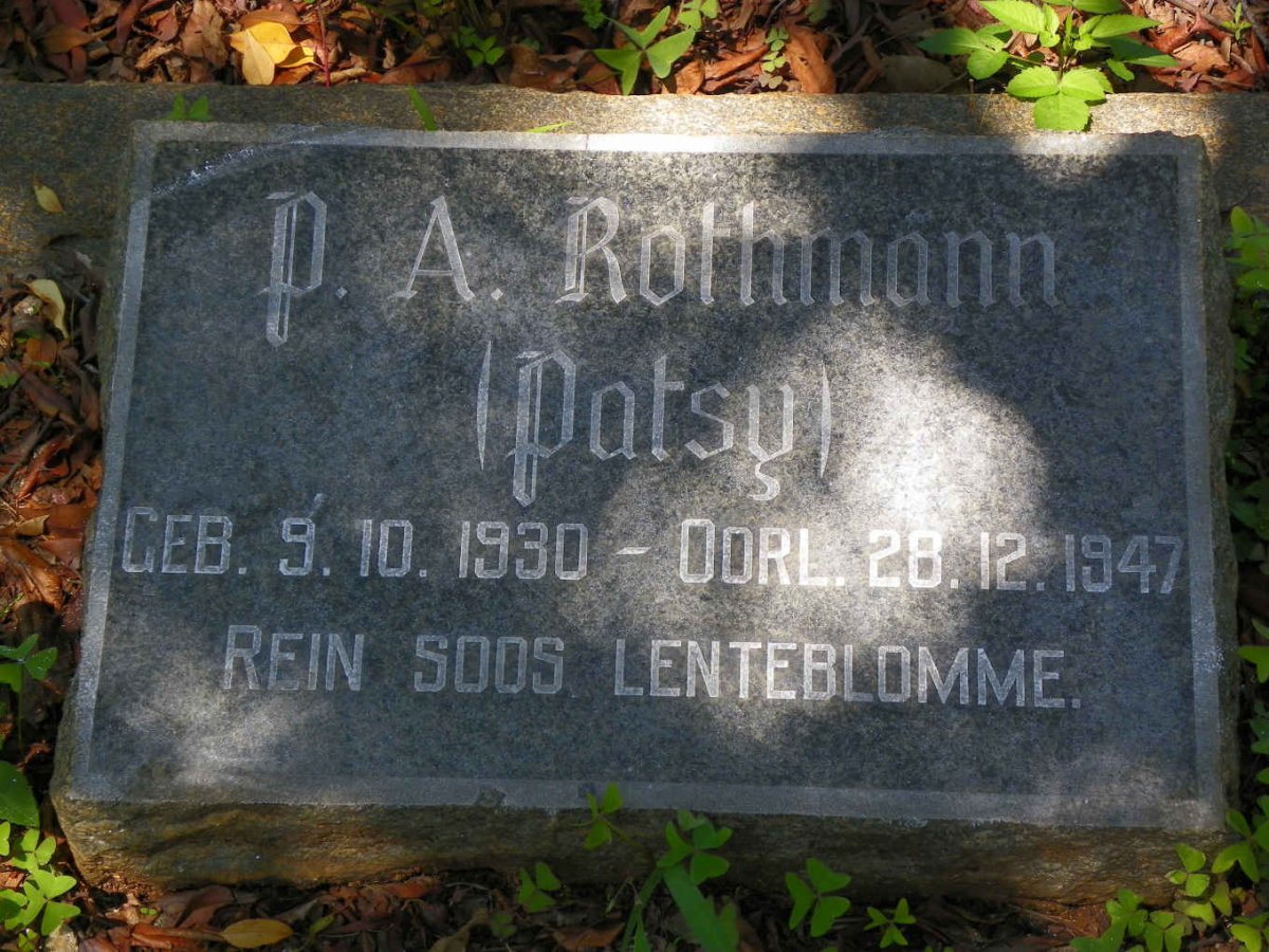 ROTHMANN P.A. 1930-1947