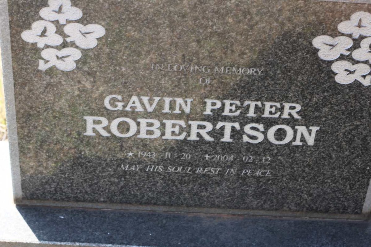 ROBERTSON Gavin Peter 1943-2004