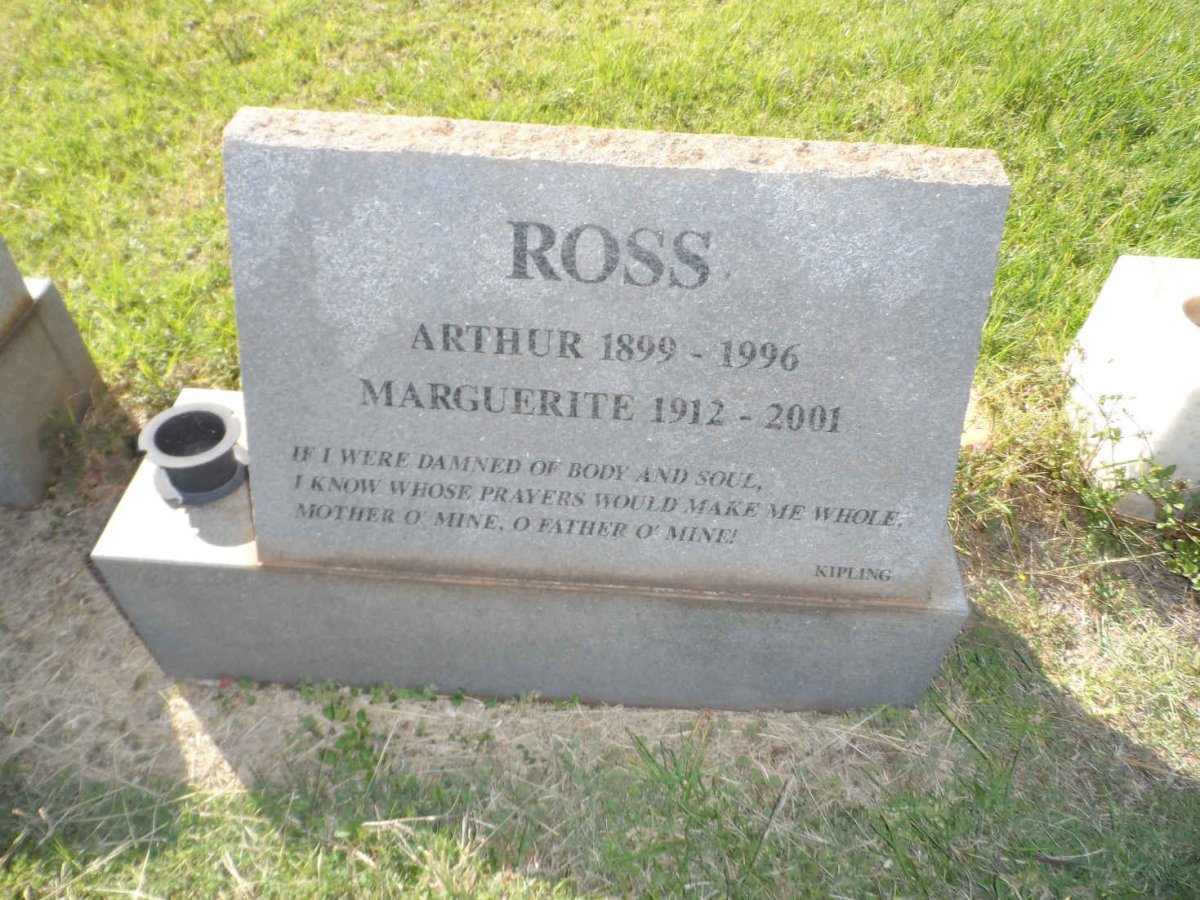 ROSS Arthur 1899-1996 &amp; Marguerite 1912-2001