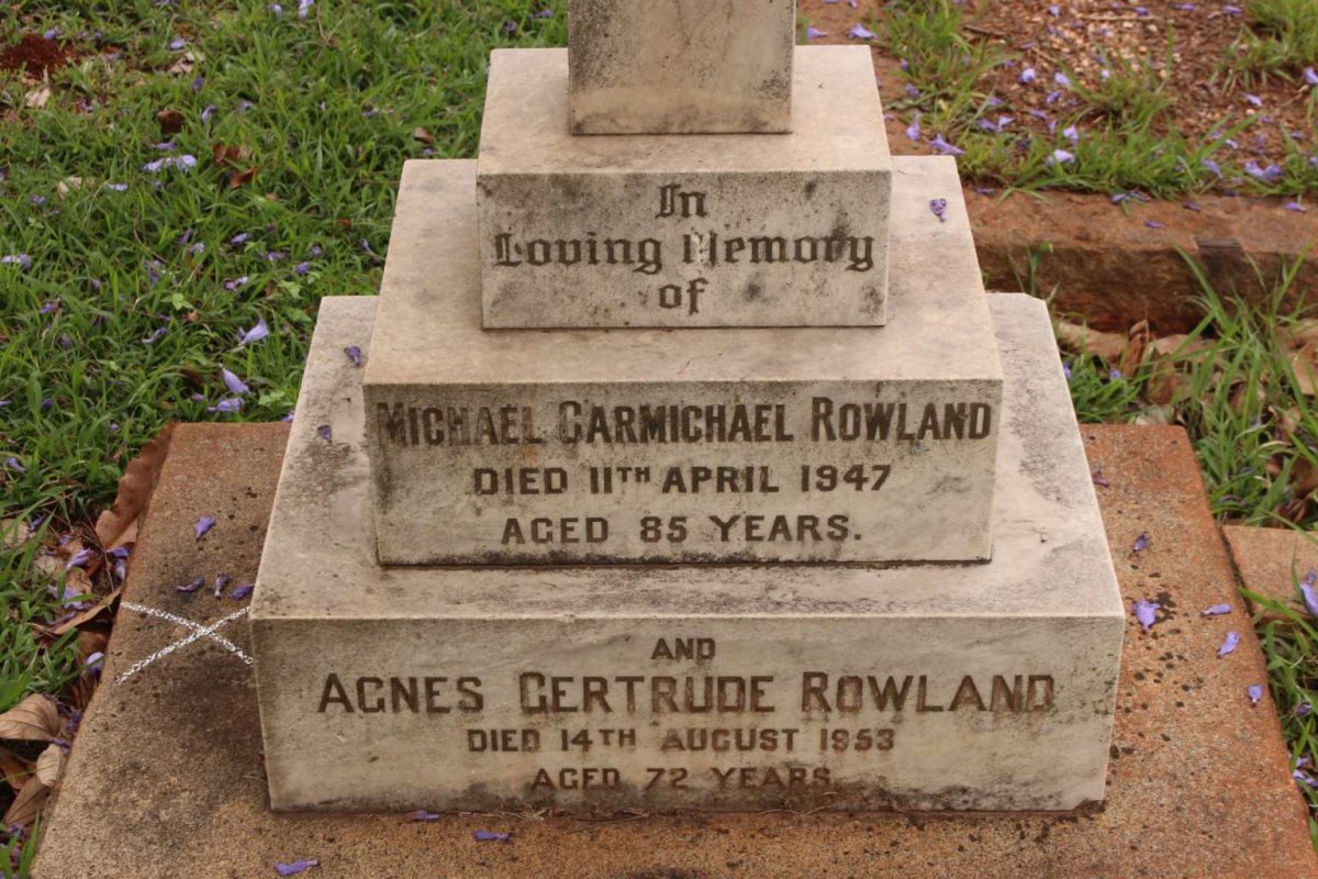 ROWLAND Michael Carmichael -1947 &amp; Agnes Gertrude -1953