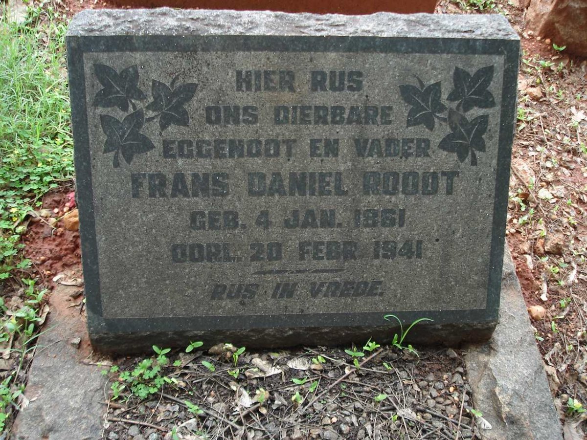 ROODT Frans Daniel 1861-1941