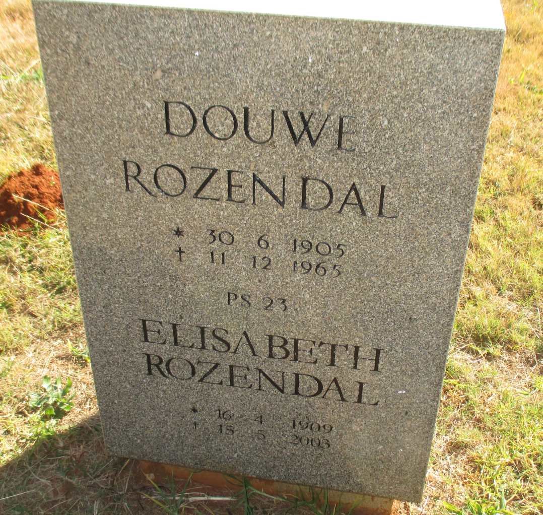 ROZENDAL Douwe 1905-1965 &amp; Elisabeth 1909-2003