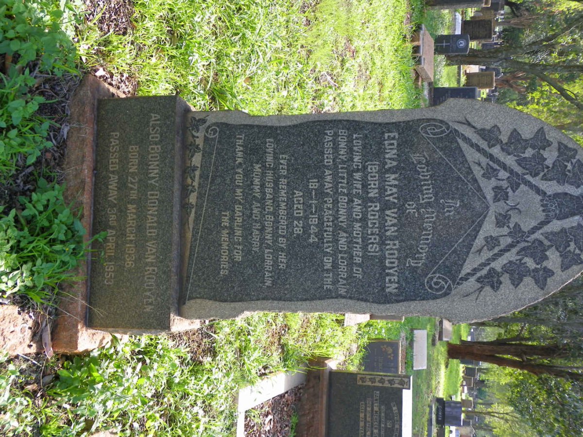 ROOYEN Edna May, van nee ROGERS -1944 :: VAN ROOYEN Bonny Donald 1936-1953