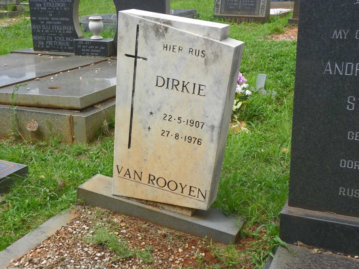 ROOYEN Dirkie, van 1907-1976