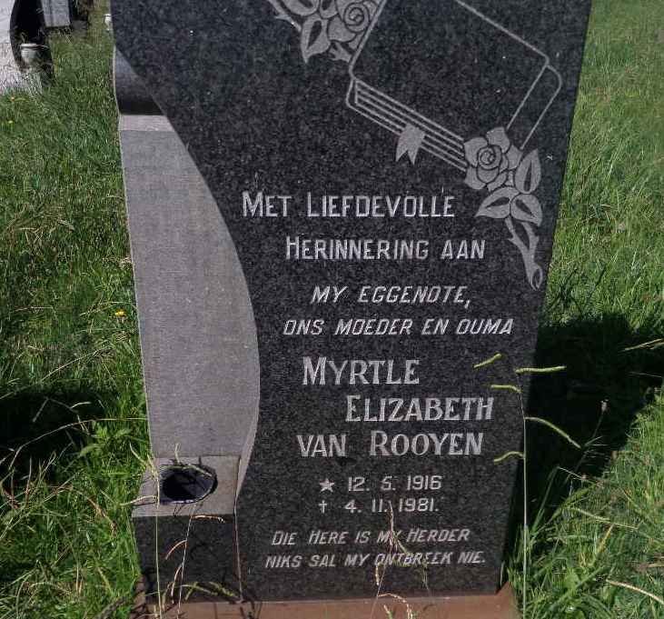 ROOYEN Myrtle Elizabeth, van 1916-1981