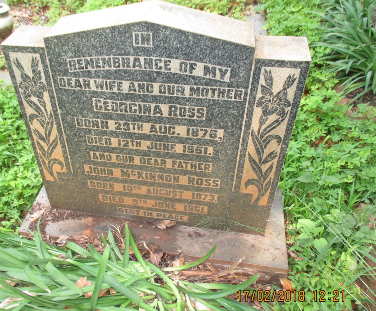 ROSS John McKinnon 1873-1961 &amp; Georgina 1876-1951