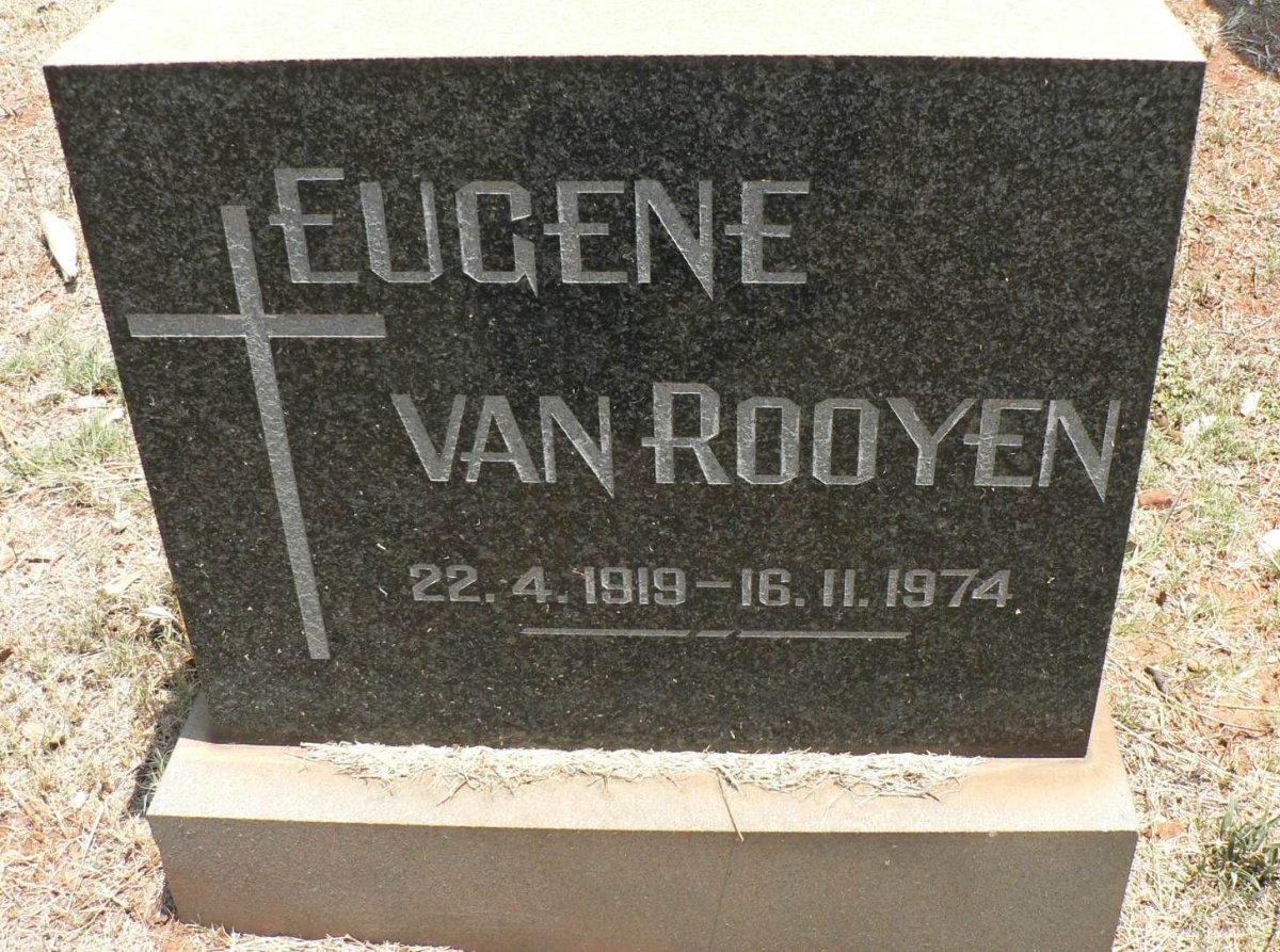 ROOYEN Eugene, van 1919-1974