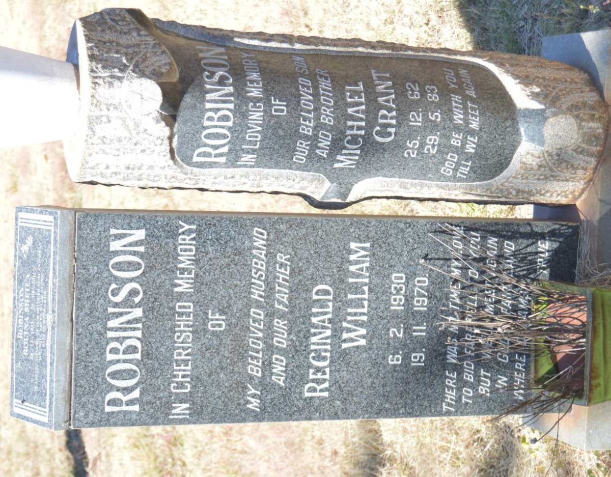 ROBINSON Reginald William 1930-1970 :: ROBINSON Michael Grant 1962-1983