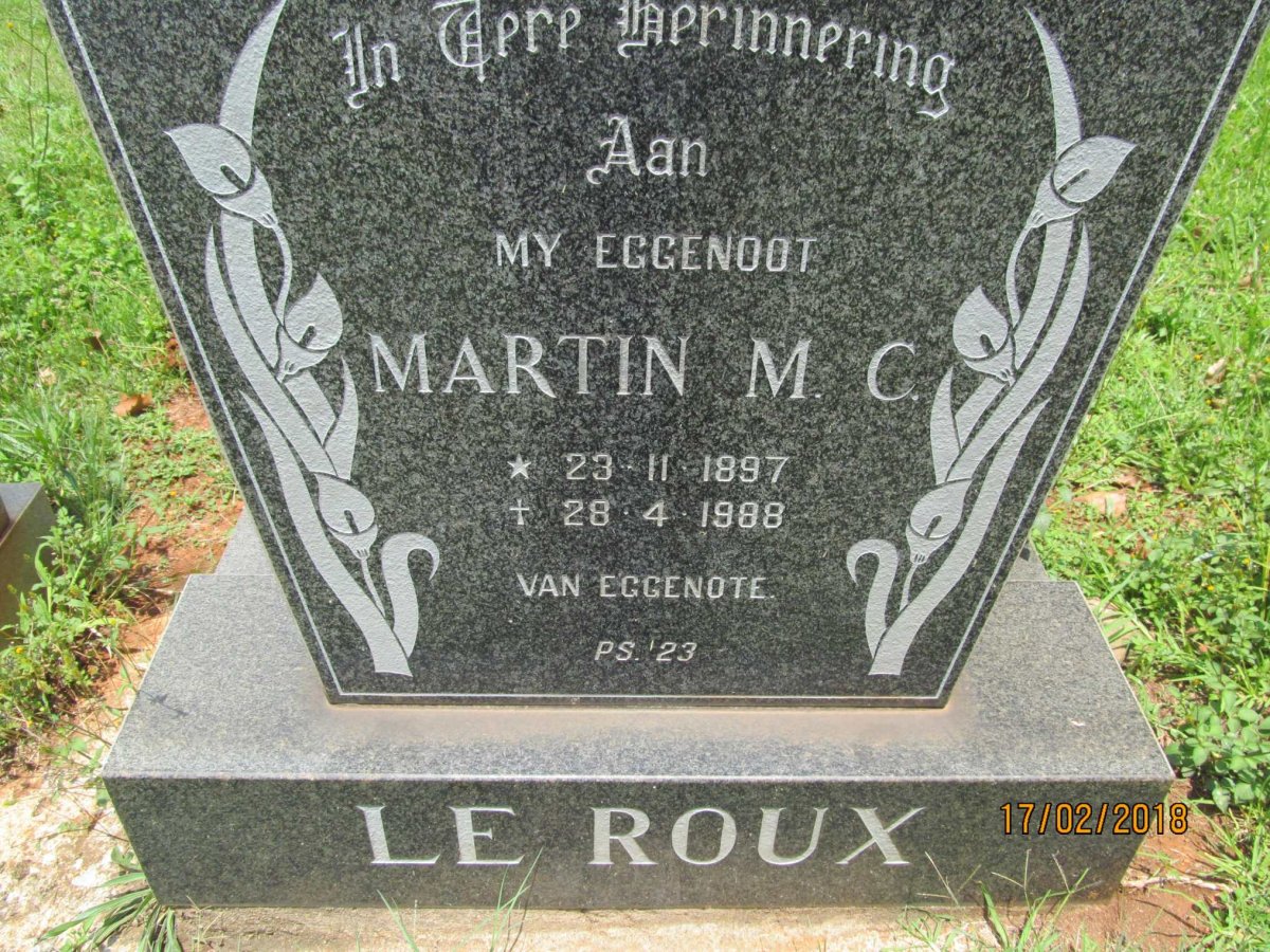 ROUX Martin M.C., le 1897-1988