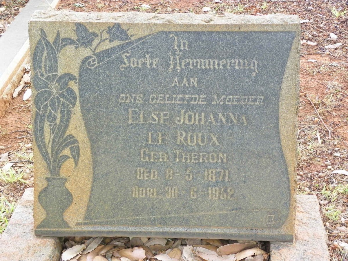 ROUX Else Johanna, le nee THERON 1871-1952