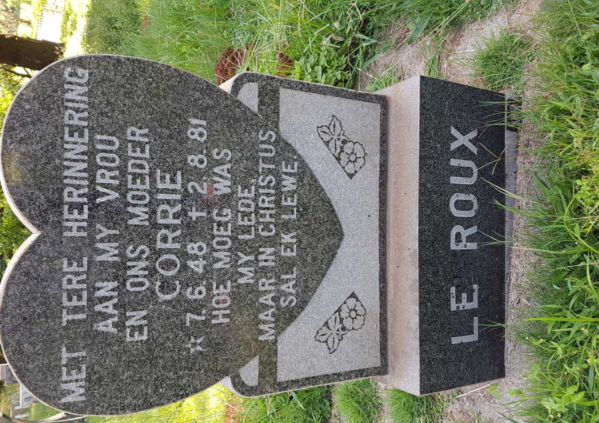 ROUX Corrie, le 1948-1981