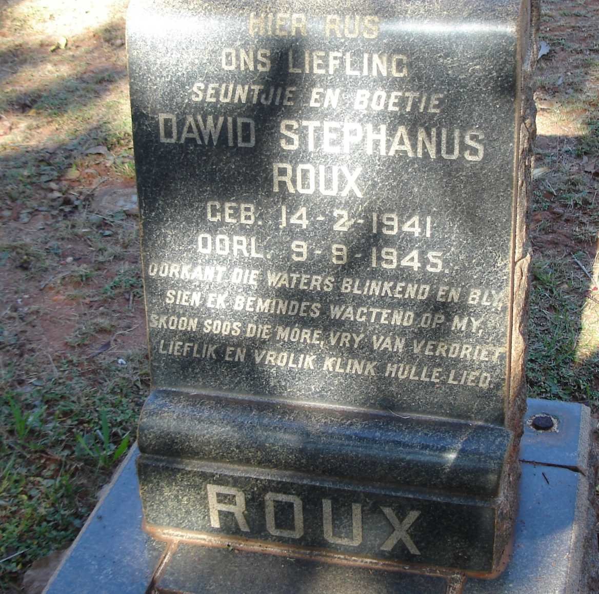 ROUX Dawid Stephanus 1941-1945