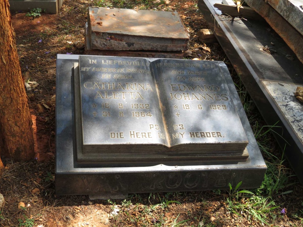 ROOYEN Edward Johannes, van 1929- &amp; Catharina Aletta 1932-1984