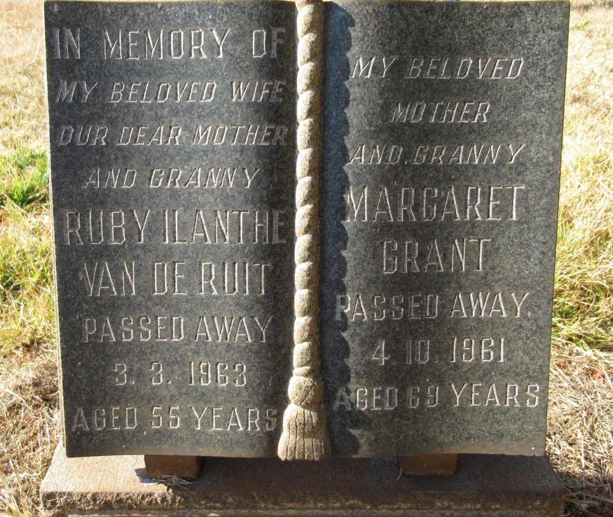 RUIT Ruby Ilanthe, van de -1963 :: GRANT Margaret -1961
