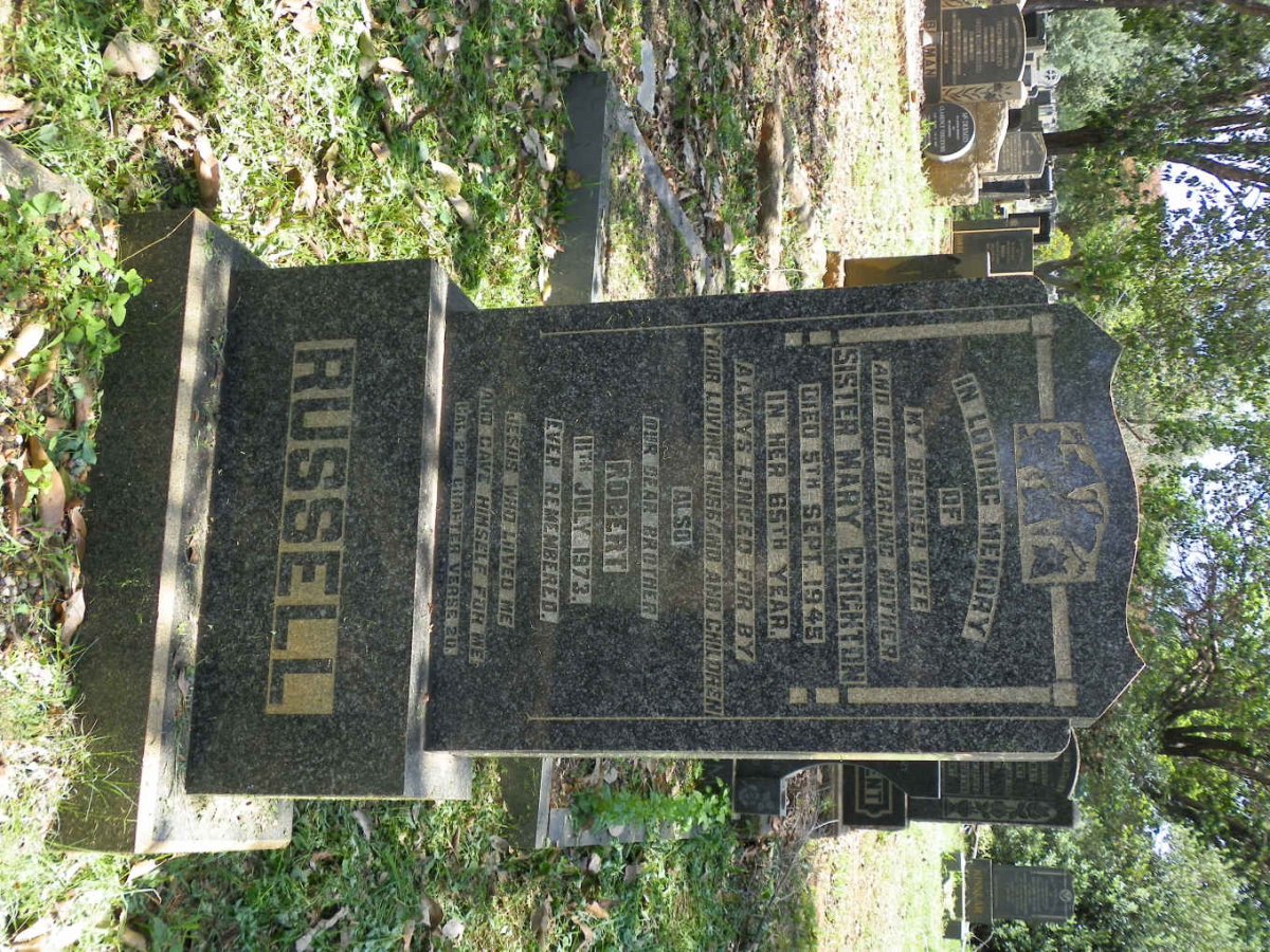 RUSSELL Mary Crighton -1945 :: RUSSELL Robert -1973