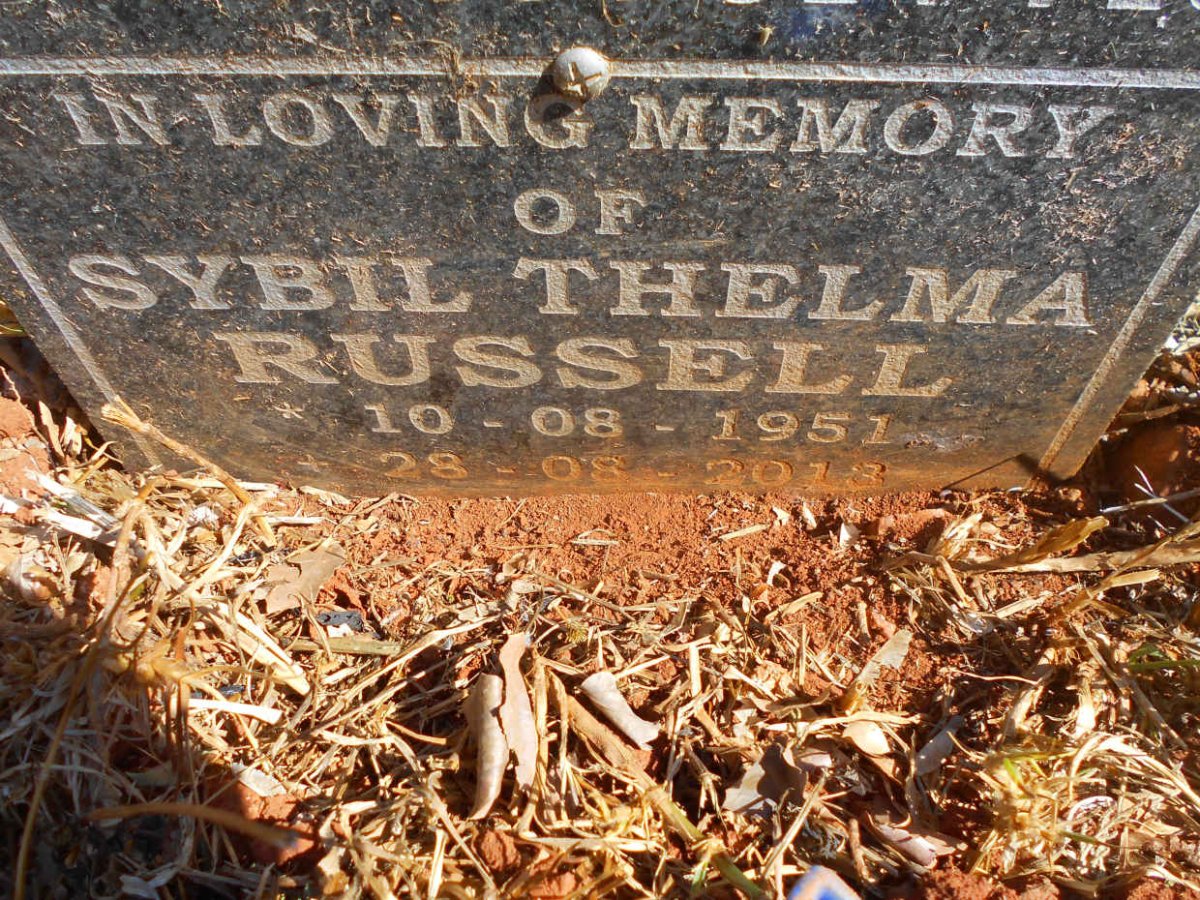 RUSSELL Sybil Thelma 1951-2013