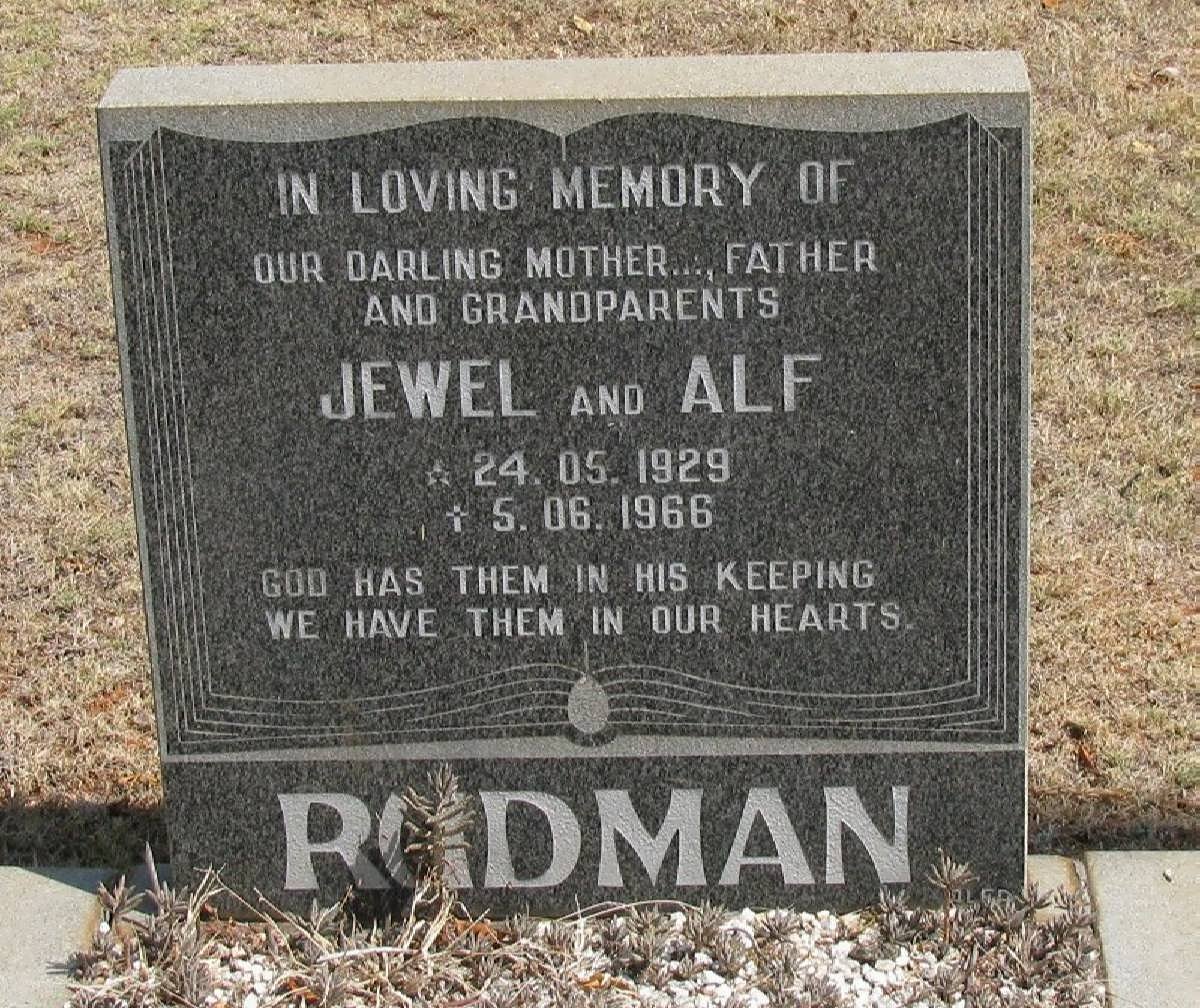 RUDMAN Alf &amp; Jewel 1929-1966
