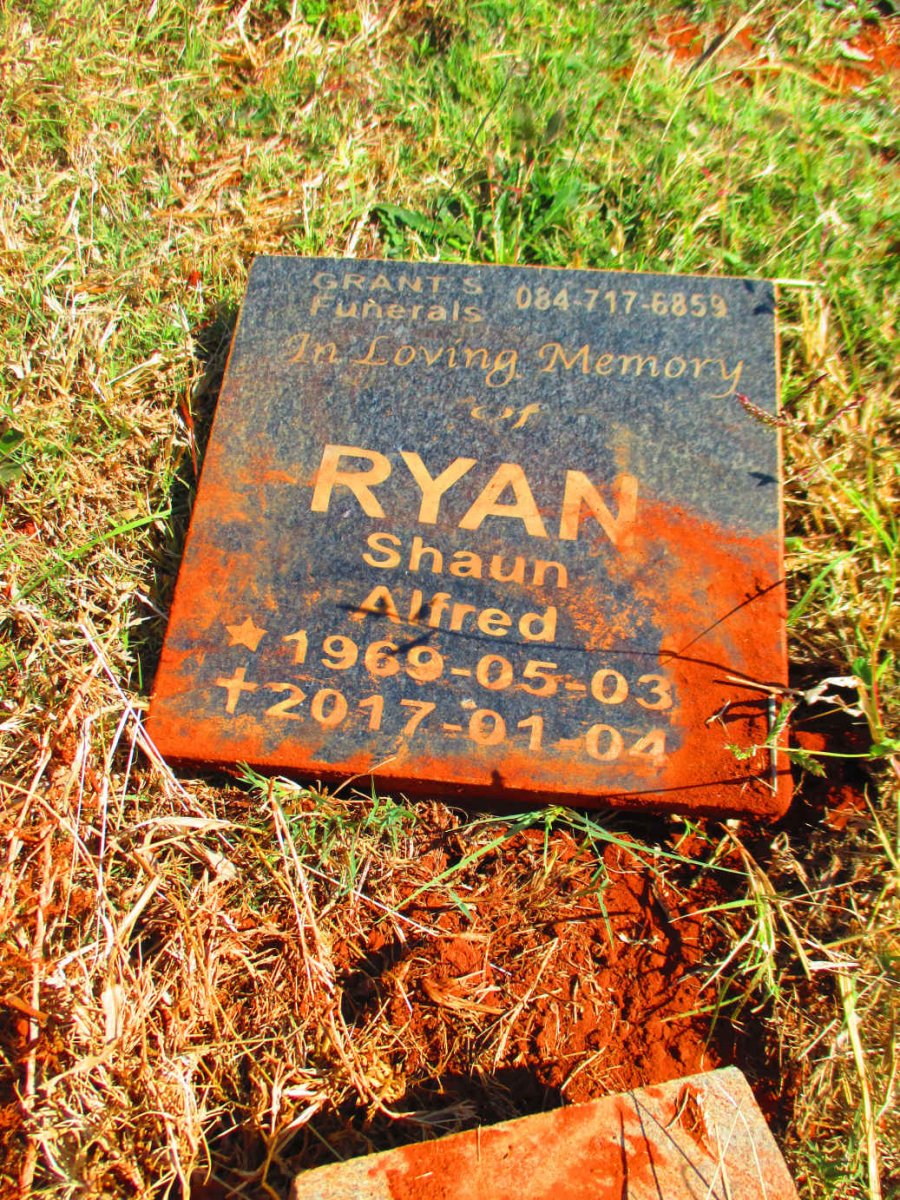 RYAN Shaun Alfred 1969-2017