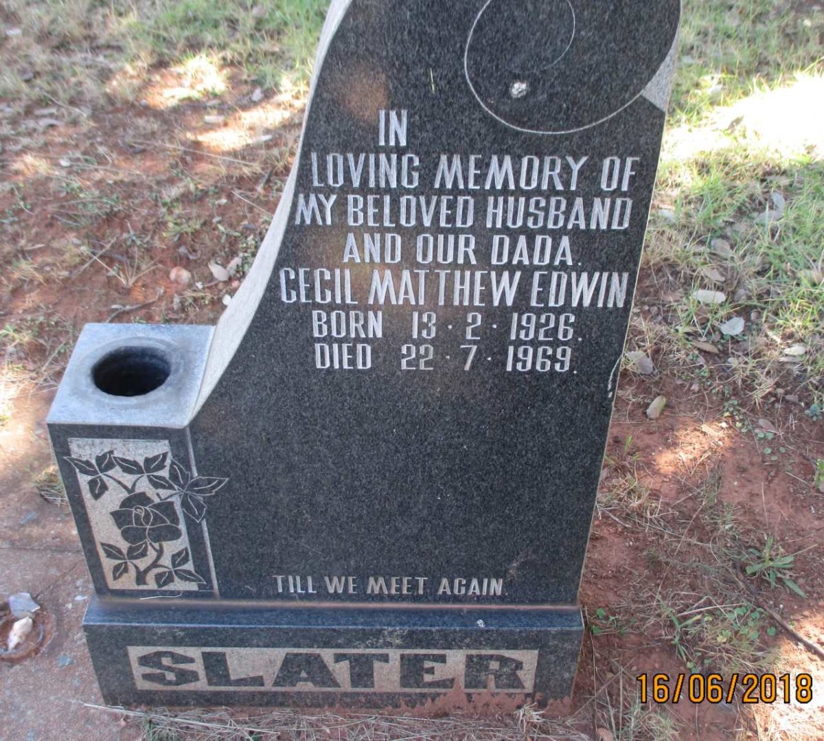 SLATER Cecil Matthew Edwin 1926-1969