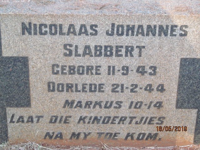 SLABBERT Nicolaas Johannes 1943-1944