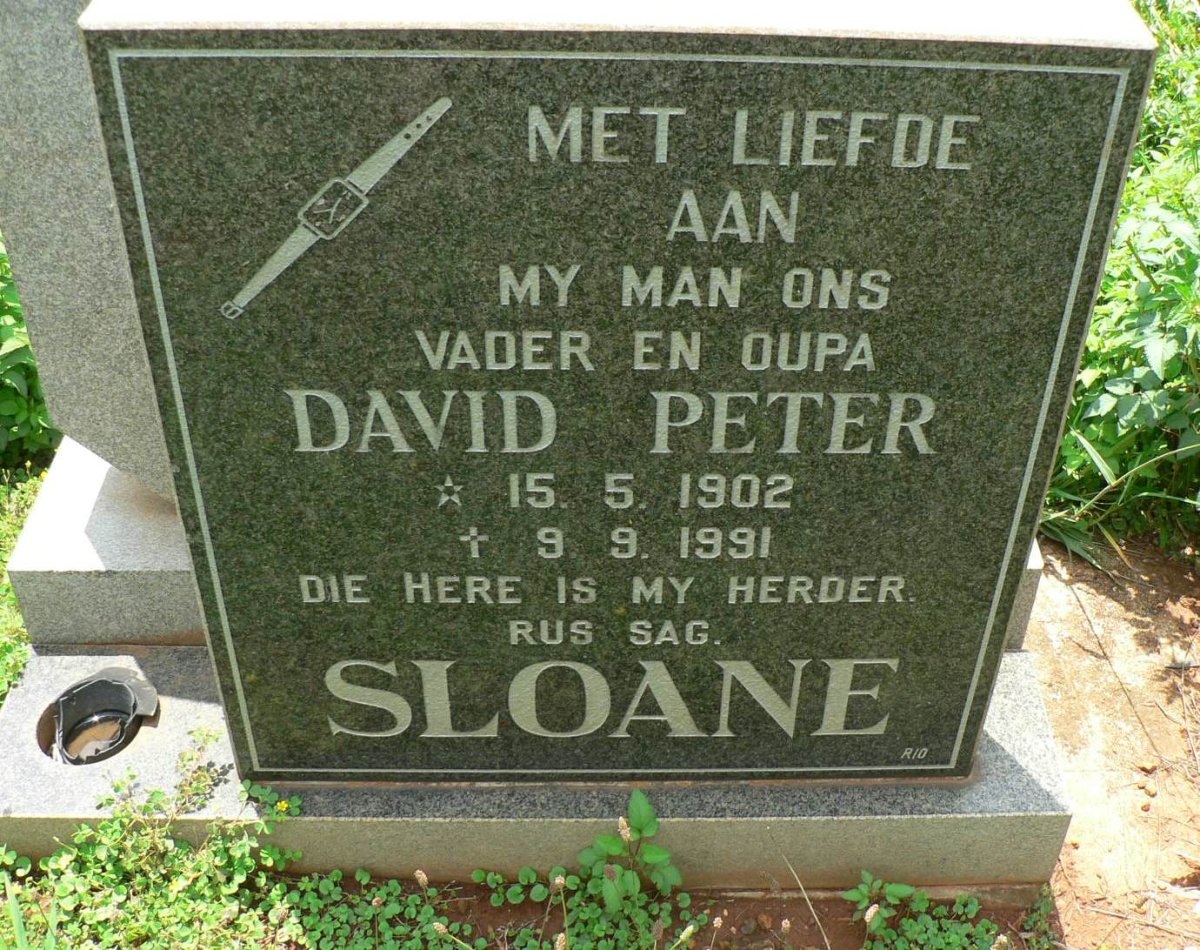 SLOANE David Peter 1902-1991