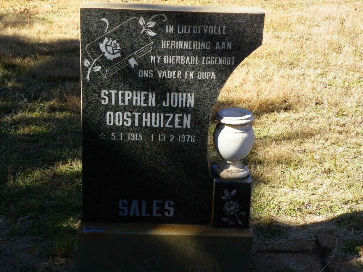 SALES Stephen John Oosthuizen 1915-1976