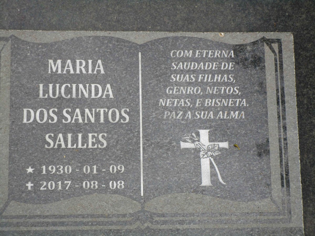 SALLES Maria Lucinda Dos Santos 1930-2017