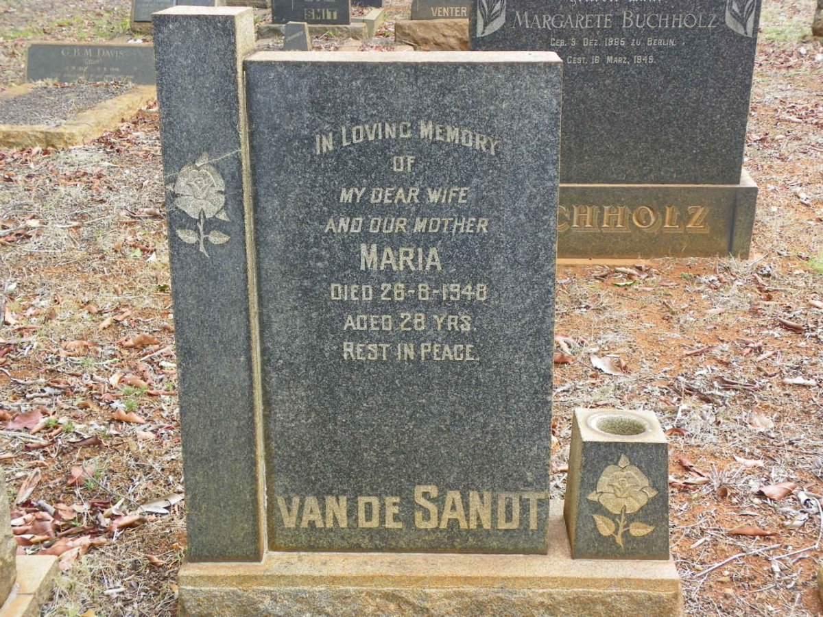 SANDT Maria, van de -1948