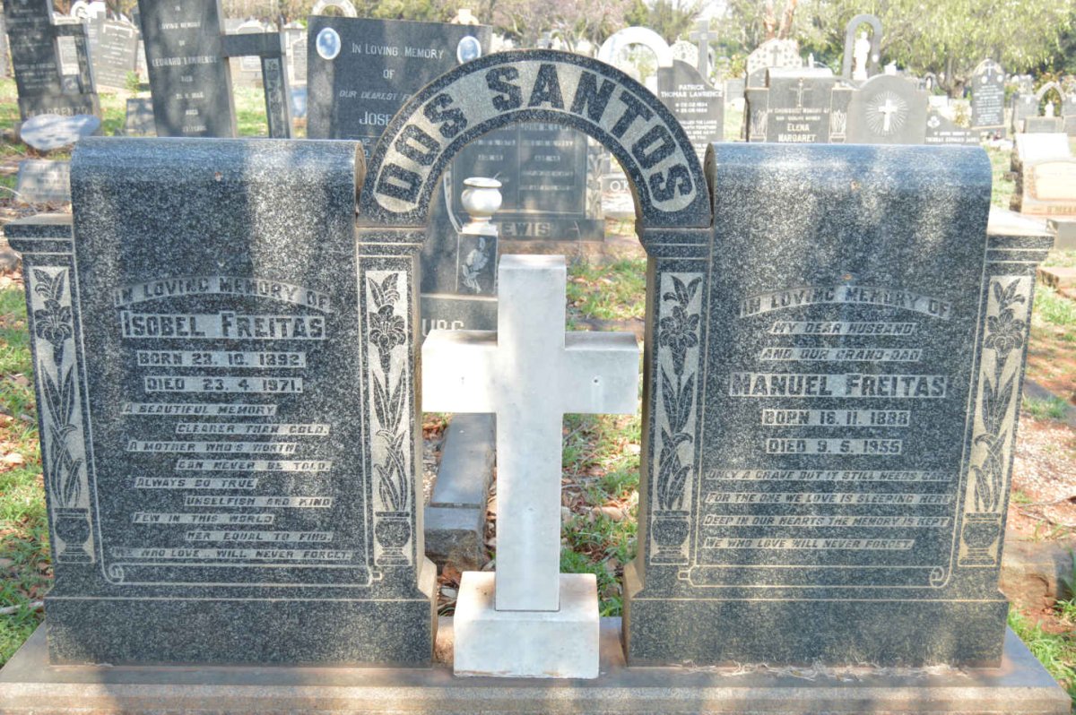 SANTOS Manuel Freitas, dos 1888-1955 &amp; Isobel Freitas 1892-1971