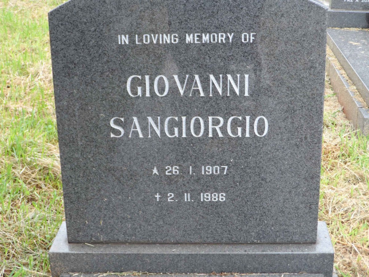 SANGIORGIO Giovanni 1907-1986
