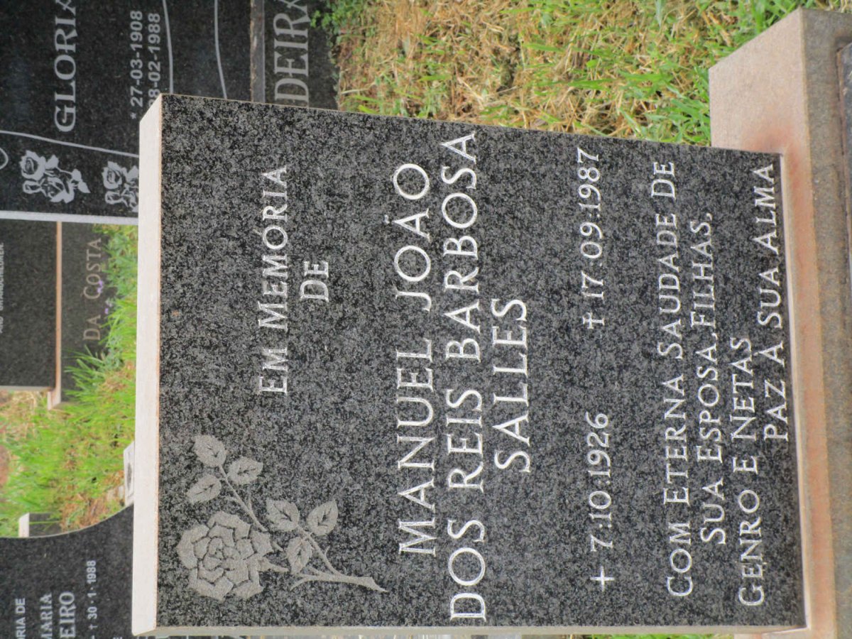 SALLES Manuel Joao dos Reis Barbosa 1926-1987