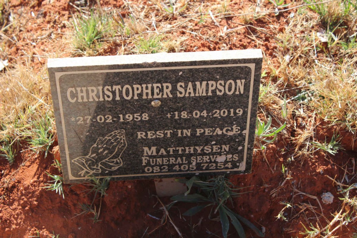 SAMPSON Christopher 1958-2019