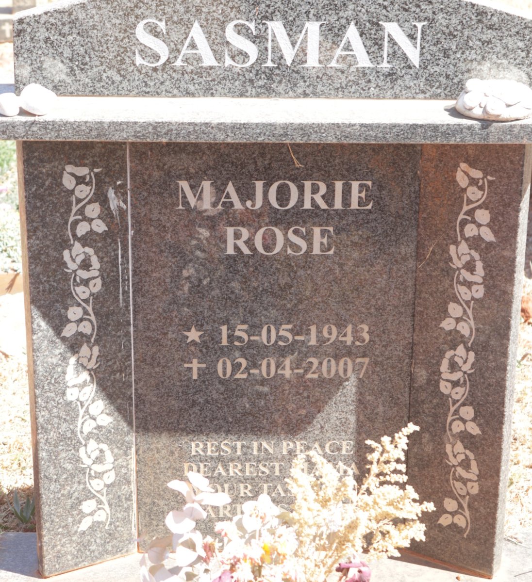 SASMAN Marjorie Rose 1943-2007