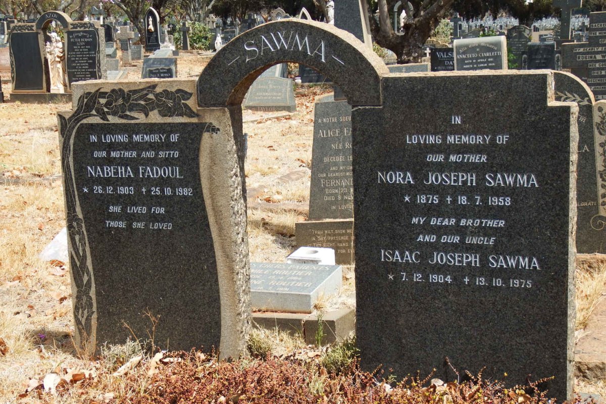 SAWMA Nora Joseph 1875-1958 :: SAWMA Nabeha Fadoul 1903-1982 :: SAWMA Isaac Joseph 1904-1975