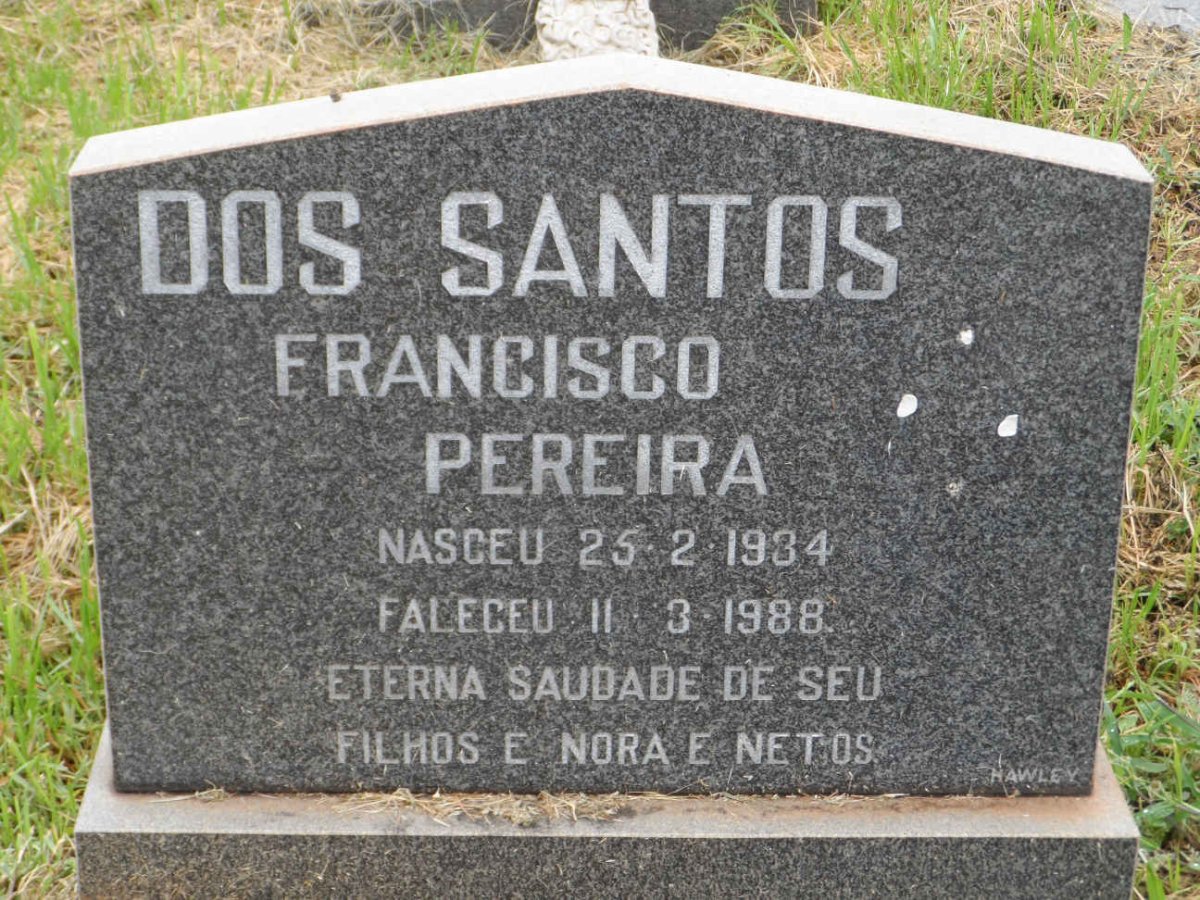 SANTOS Francisco Pereira, dos 1934-1988