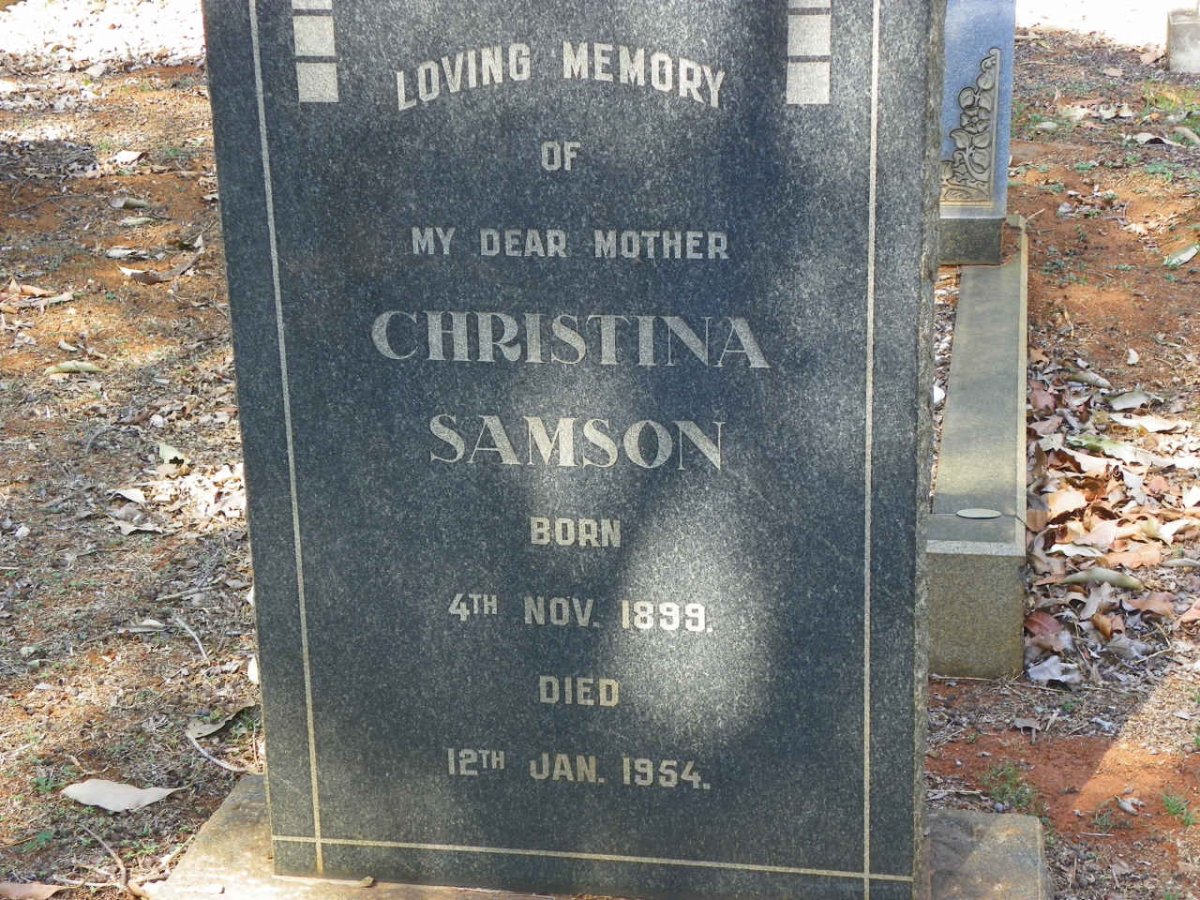 SAMSON Christina 1899-1954