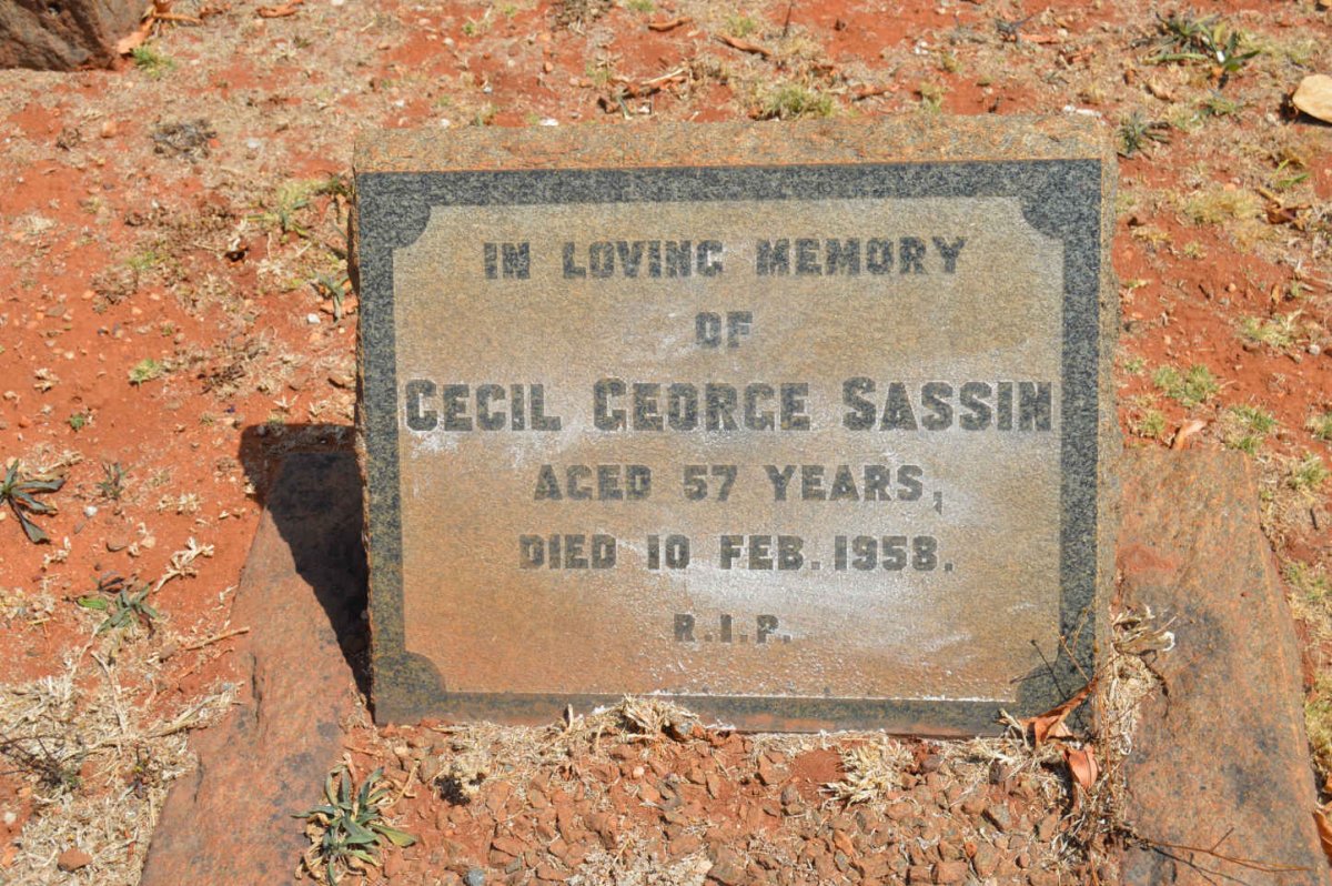 SASSIN Cecil George -1958