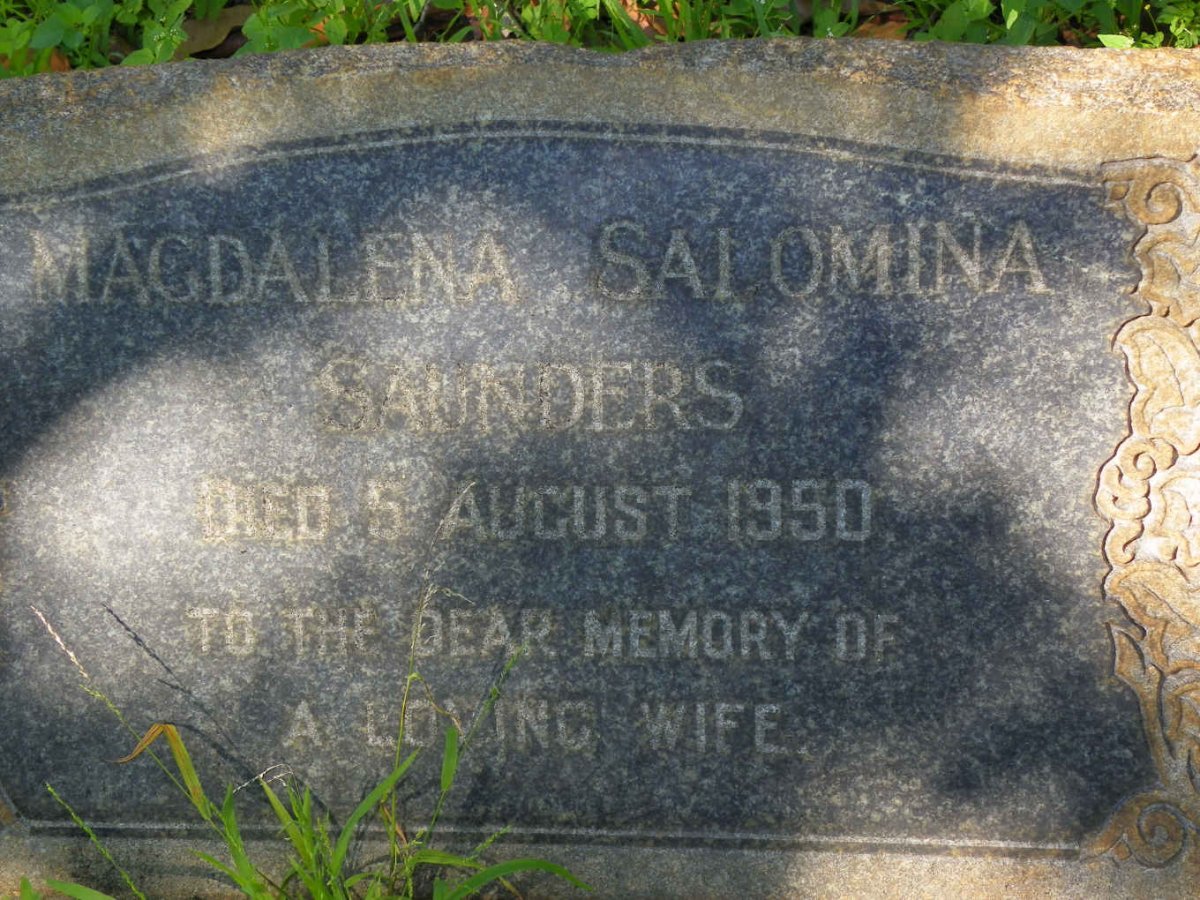 SAUNDERS Magdalena Salomina -1950