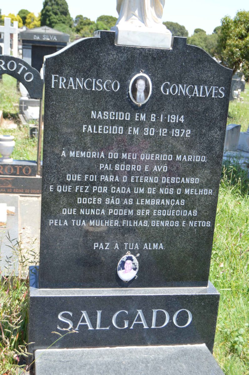 SALGADO Francisco Goncalves 1914-1972 &amp; Maria Natalia Menezes 1920-1996