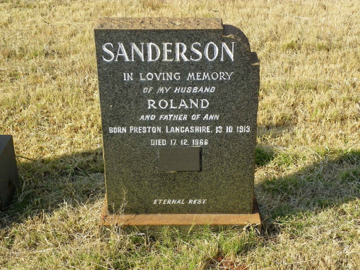 SANDERSON Roland 1913-1966 &amp; Violet Ellen FRY 1920-1993