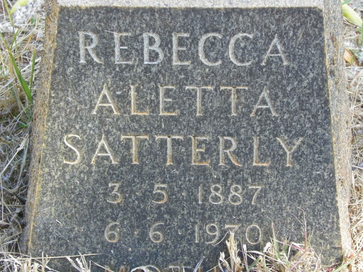 SATTERLY Rebecca Aletta 1887-1970