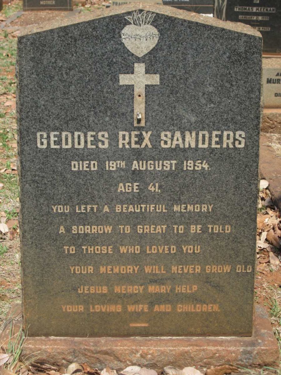 SANDERS Geddes Rex -1954